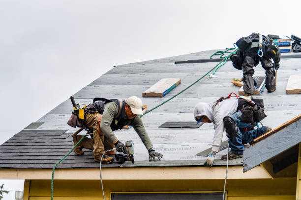 Professional Gutter Installation technician working in Ocean Shores, WA
